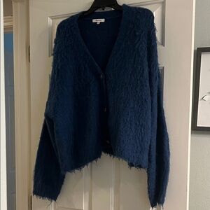 Madewell Alpaca- wool blend jewel blue Cardigan